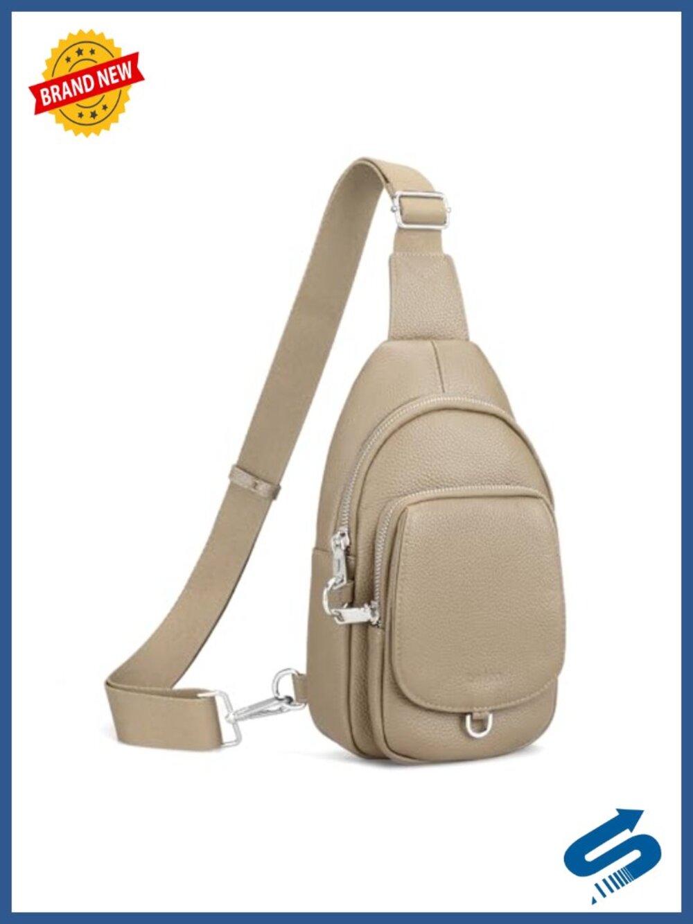 Genuine Leather Anti Theft RFID Blocking Sling Bag Crossbody